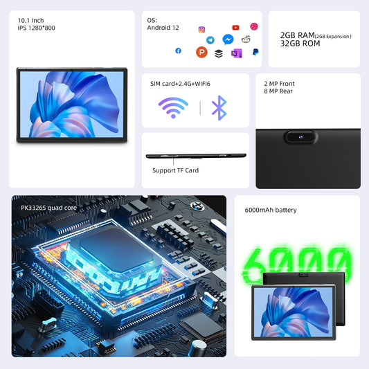 10.1 inch Android 14 Tablet