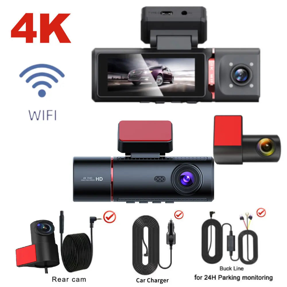 Car Dash Cam with 24h Parking Monitor