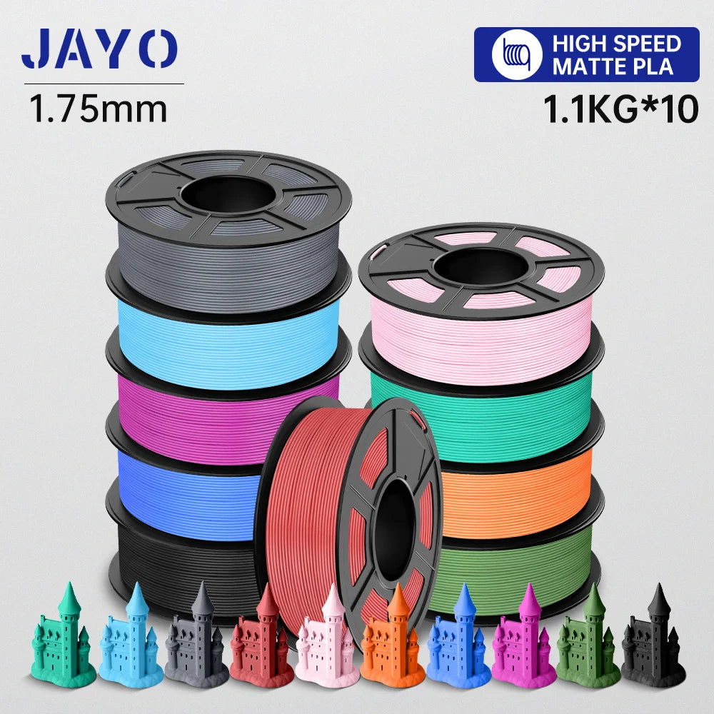 JAYO 3D PETG / HS Matte PETG / HS PLA matte  Printer Filament 1.75mm 3D Printer Filament 1.1KG/Roll Neatly Wound PLA for 3D