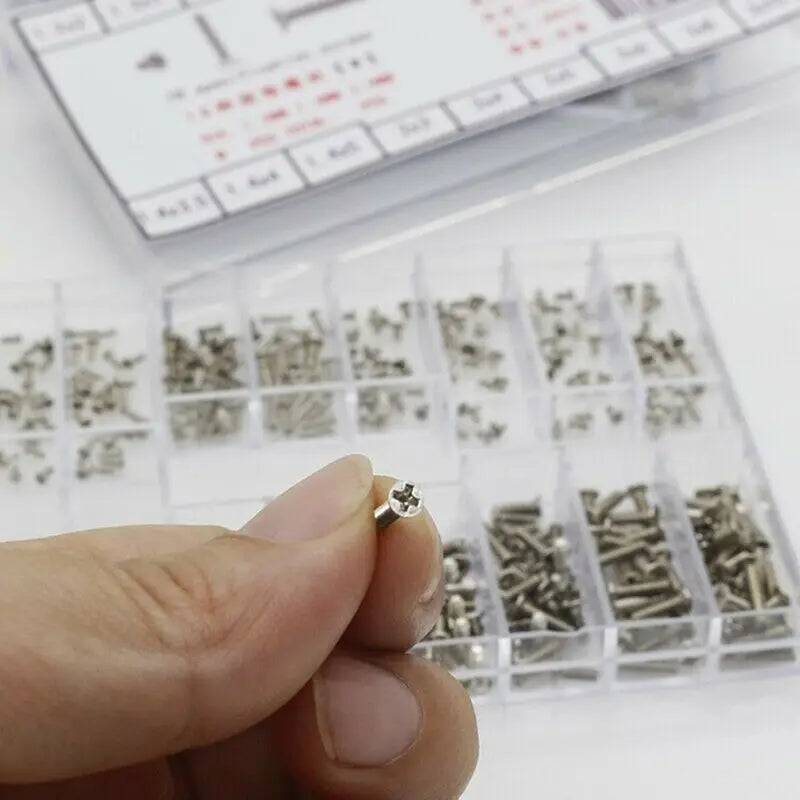 500Pcs 18 Size Mini Screw and Fasteners Set