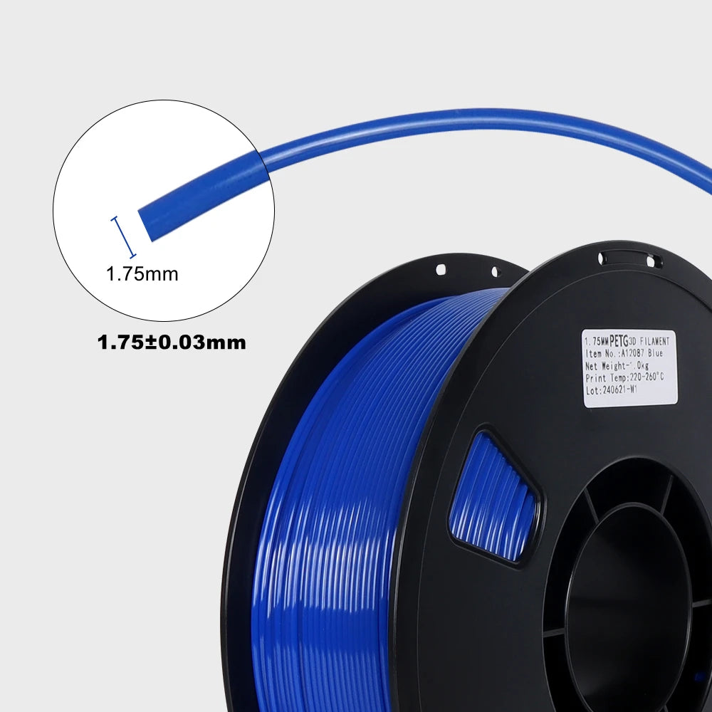 PETG Filament 1.75mm 5kg 10kg 3D Printer Filament Standard 1kg/roll Plastic Spool PETG 5 10 Roll Mix Color Print Local Shipping