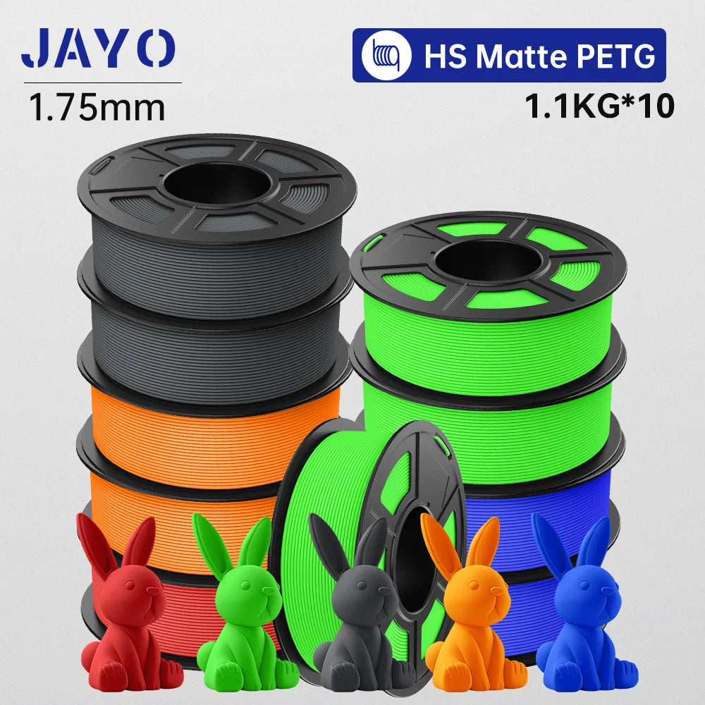 JAYO 3D PETG / HS Matte PETG / HS PLA matte  Printer Filament 1.75mm 3D Printer Filament 1.1KG/Roll Neatly Wound PLA for 3D