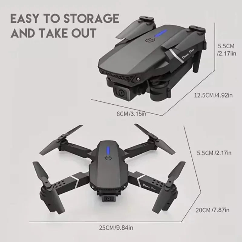 E88Pro RC Drone 4K With 3 Batteries