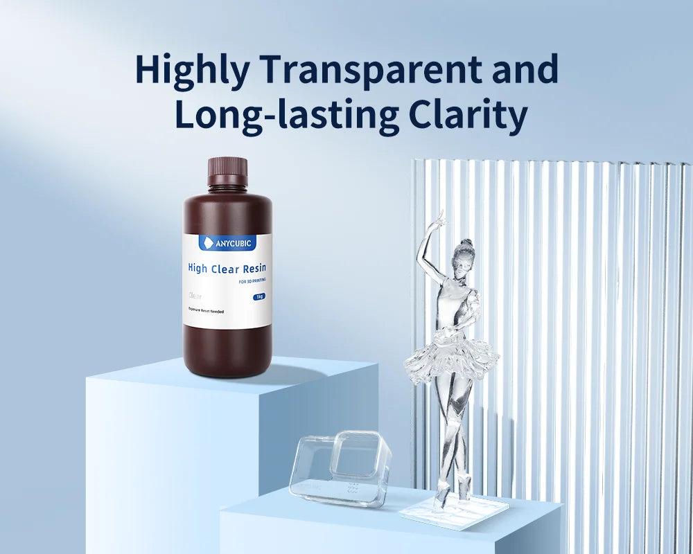 ANYCUBIC High Transparency UV Resin  3d Printing Clear Materials