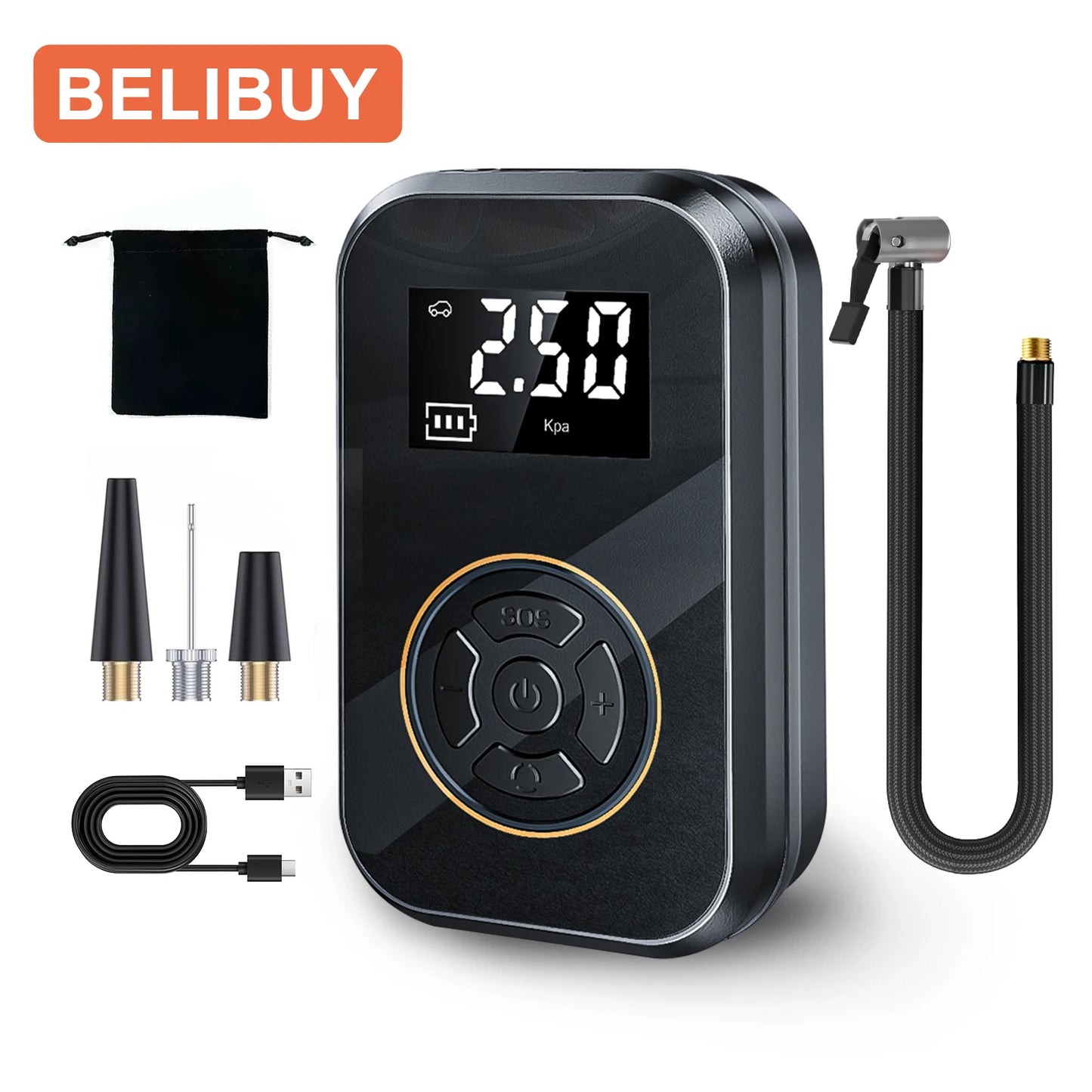 BELIBUY Mini Portable Tire Inflator Pump