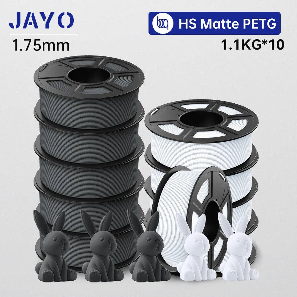 JAYO 3D PETG / HS Matte PETG / HS PLA matte  Printer Filament 1.75mm 3D Printer Filament 1.1KG/Roll Neatly Wound PLA for 3D