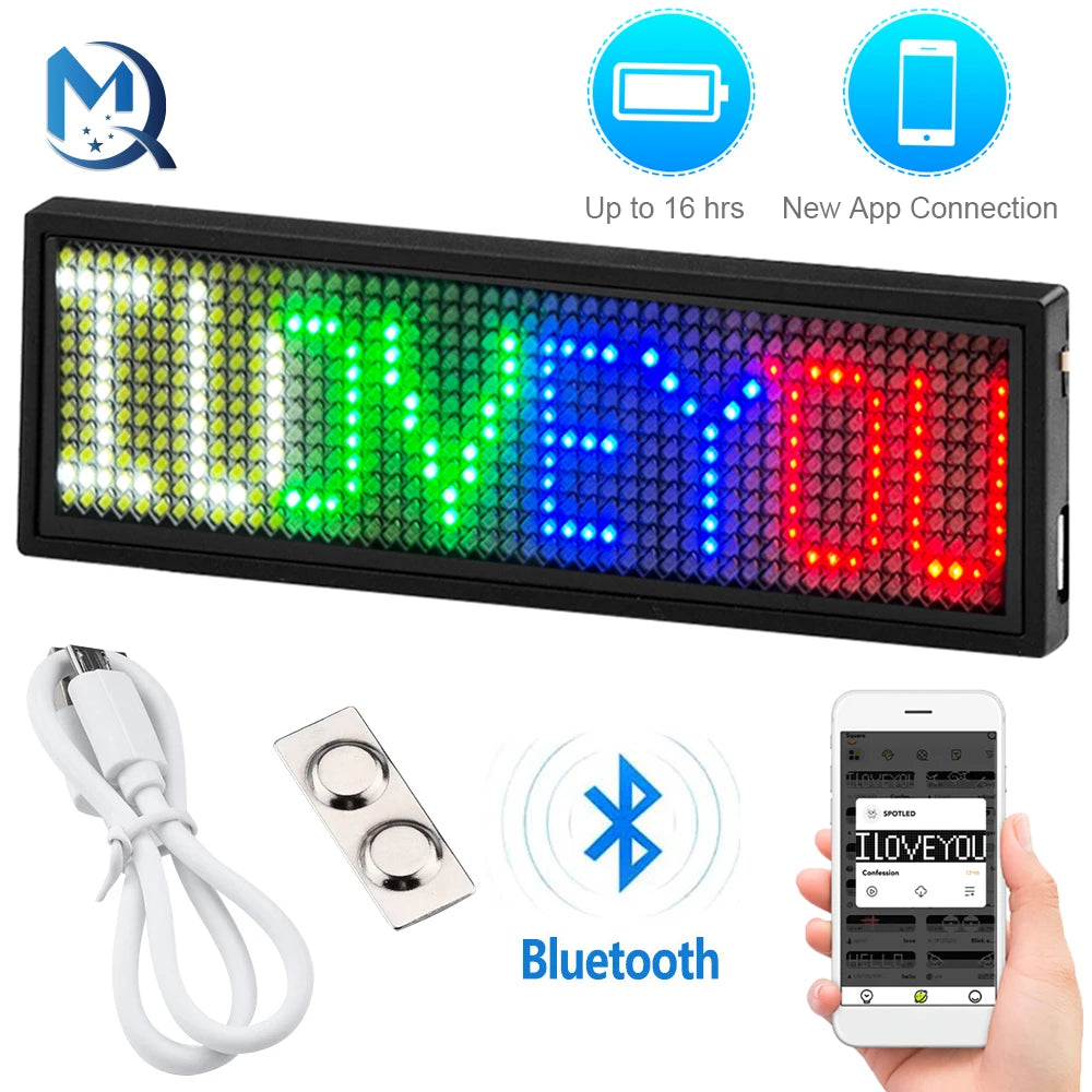 Bluetooth Programmable LED Digital Badge