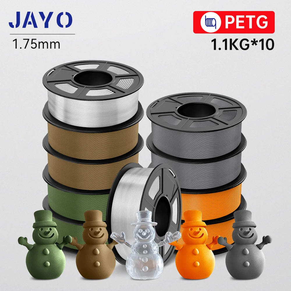 JAYO 3D PETG / HS Matte PETG / HS PLA matte  Printer Filament 1.75mm 3D Printer Filament 1.1KG/Roll Neatly Wound PLA for 3D