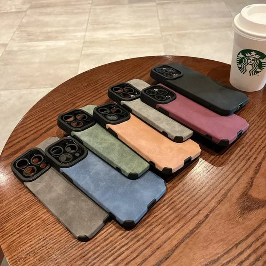 Fashion Phone Case For iPhone with Fur Leather