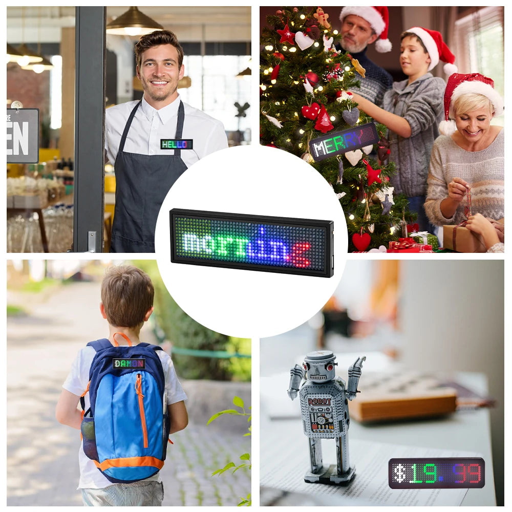 Bluetooth Programmable LED Digital Badge