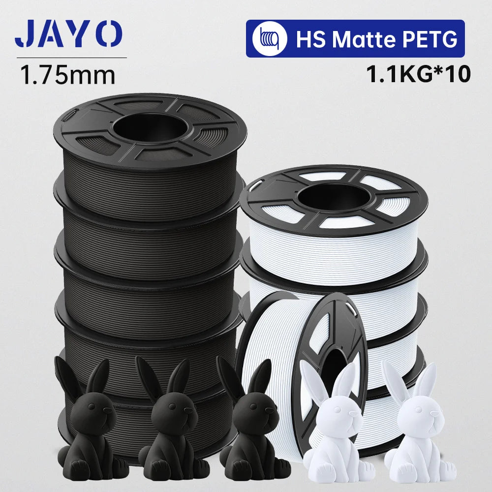 JAYO 3D PETG / HS Matte PETG / HS PLA matte  Printer Filament 1.75mm 3D Printer Filament 1.1KG/Roll Neatly Wound PLA for 3D