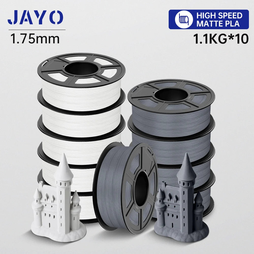 JAYO 3D PETG / HS Matte PETG / HS PLA matte  Printer Filament 1.75mm 3D Printer Filament 1.1KG/Roll Neatly Wound PLA for 3D