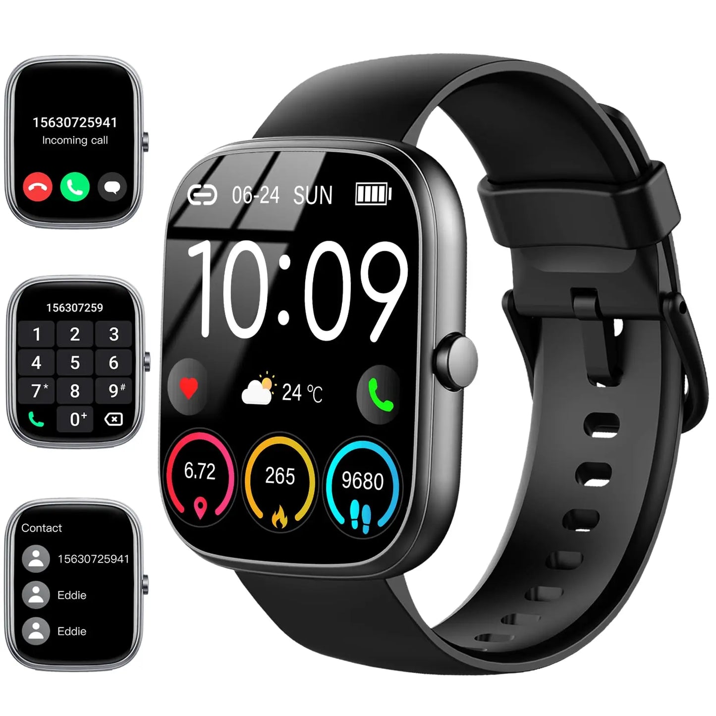 Smart Watch, 1.91", 110+ Sport Modes, Heart Rate and Sleep Monitoring