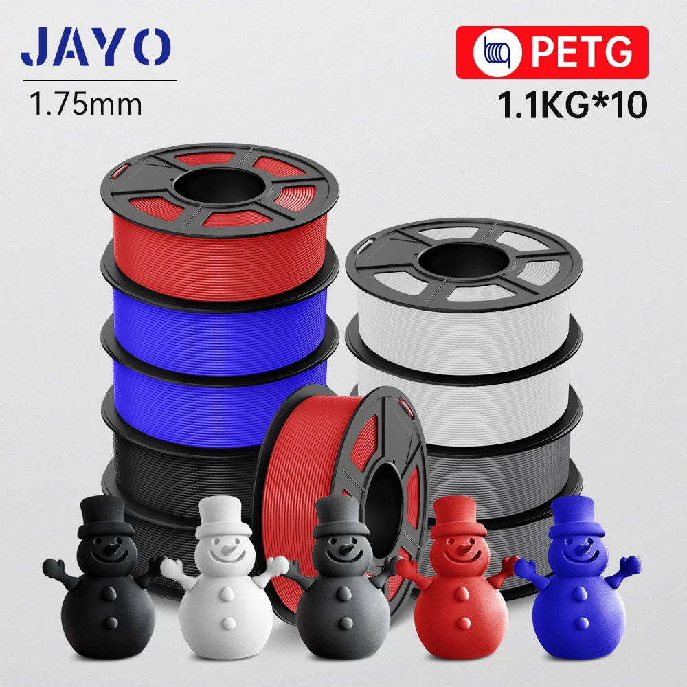 JAYO 3D PETG / HS Matte PETG / HS PLA matte  Printer Filament 1.75mm 3D Printer Filament 1.1KG/Roll Neatly Wound PLA for 3D