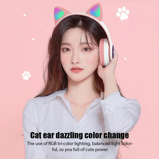 P47M Wireless Headphone with Cat Ears