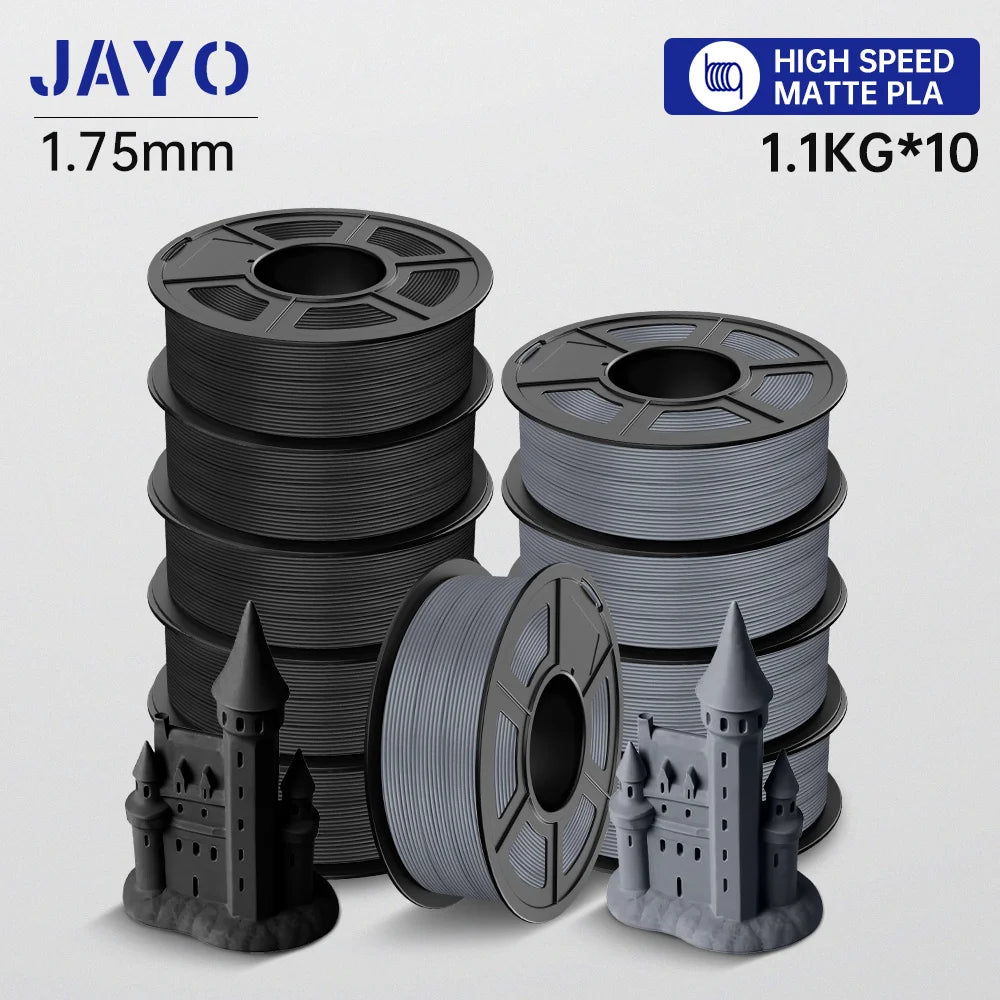 JAYO 3D PETG / HS Matte PETG / HS PLA matte  Printer Filament 1.75mm 3D Printer Filament 1.1KG/Roll Neatly Wound PLA for 3D