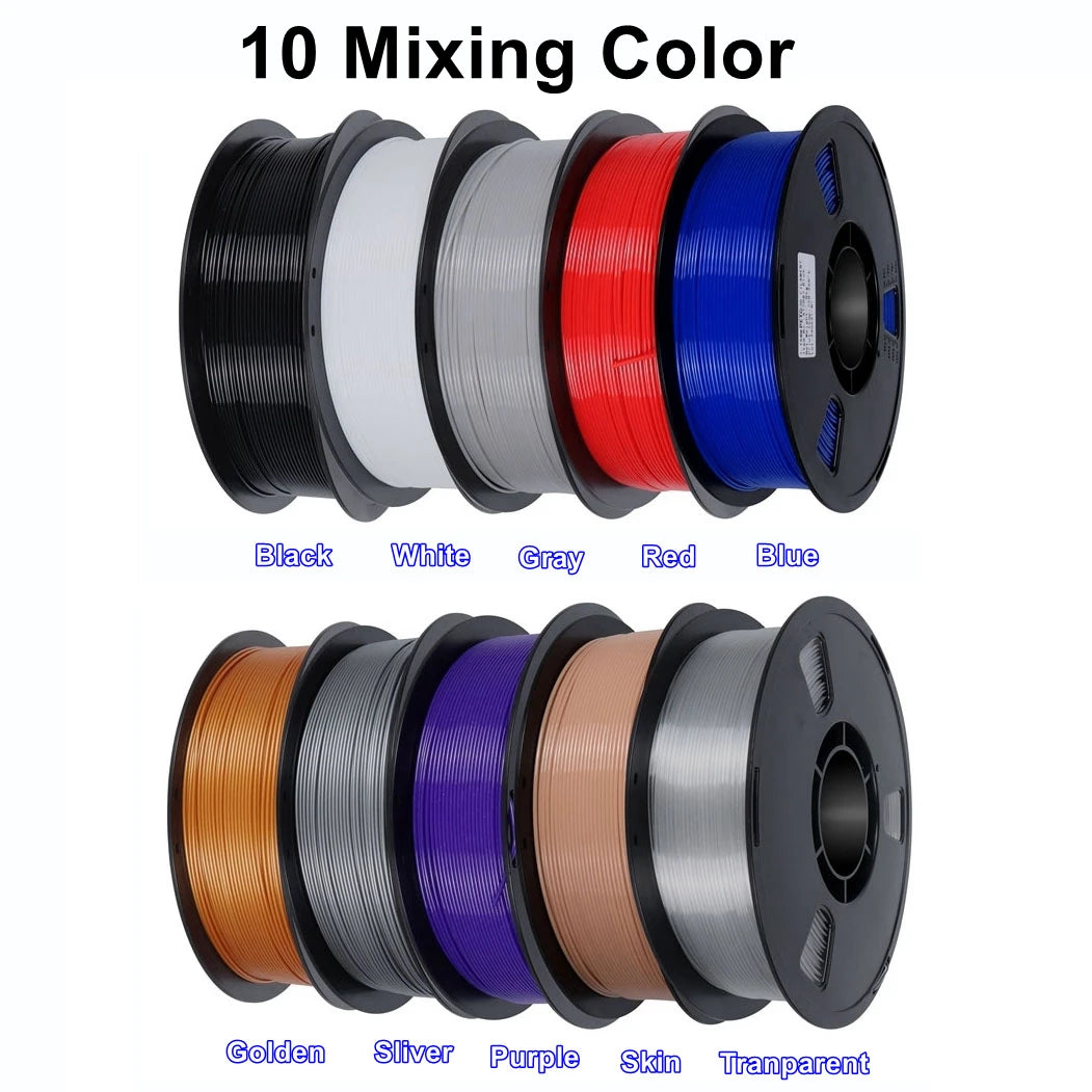 PETG Filament 1.75mm 5kg 10kg 3D Printer Filament Standard 1kg/roll Plastic Spool PETG 5 10 Roll Mix Color Print Local Shipping