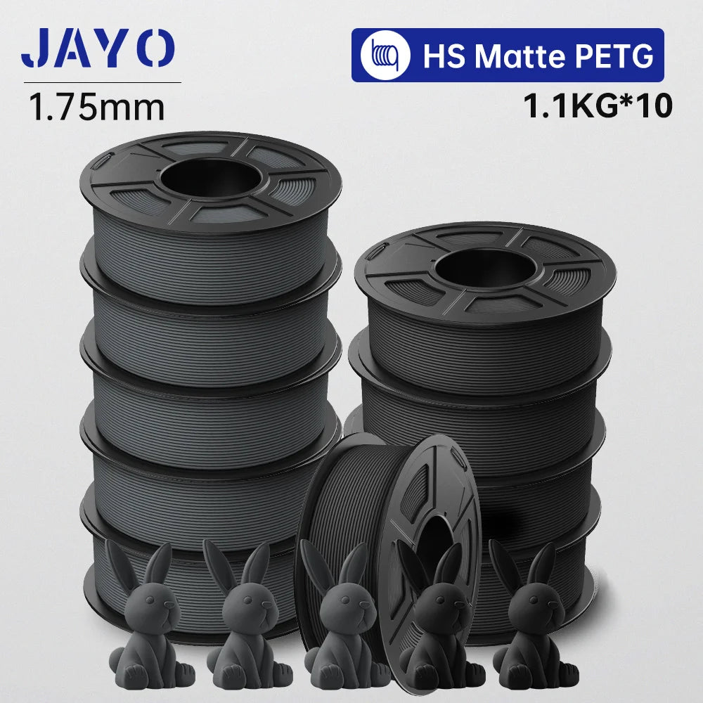 JAYO 3D PETG / HS Matte PETG / HS PLA matte  Printer Filament 1.75mm 3D Printer Filament 1.1KG/Roll Neatly Wound PLA for 3D